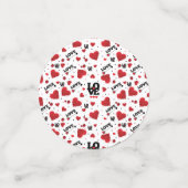 Red Hearts Pattern Valentine's Day Konfetti (Klein Vorderseite)
