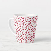 Red Hearts Pattern Valentine's Day Milchtasse (Linke Ecke)