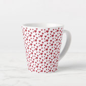 Red Hearts Pattern Valentine's Day Milchtasse (Rechte Ecke)
