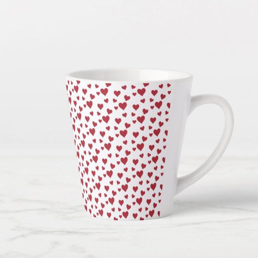 Red Hearts Pattern Valentine's Day Milchtasse (Rechts)