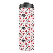 Red Hearts Pattern Valentine's Day Thermosbecher (Vorderseite)