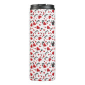 Red Hearts Pattern Valentine's Day Thermosbecher (Rückseite)