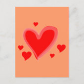 Red Hearts Peace Liebe Destiny Postkarte (Vorderseite)