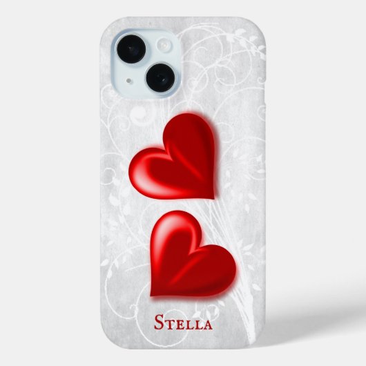 Red Hearts Personalisiert Case-Mate iPhone Hülle (Rückseite)