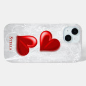 Red Hearts Personalisiert Case-Mate iPhone Hülle (Rückseite (Horizontal))