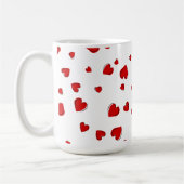 Red Hearts Personalisiert Kaffeetasse (Links)