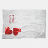 Red Hearts Personalisiert Kitchtuch Geschirrtuch (Horizontal)