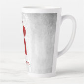 Red Hearts Personalisiert Latte Tasse (Rechts)