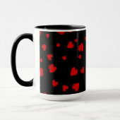 Red Hearts Personalisiert Tasse (Links)