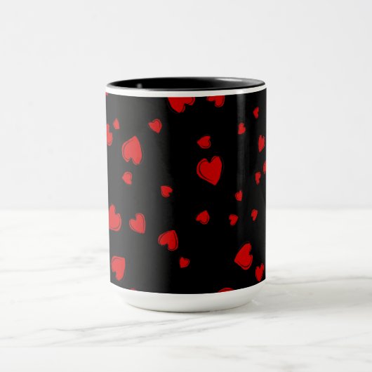Red Hearts Personalisiert Tasse (Zentrum)