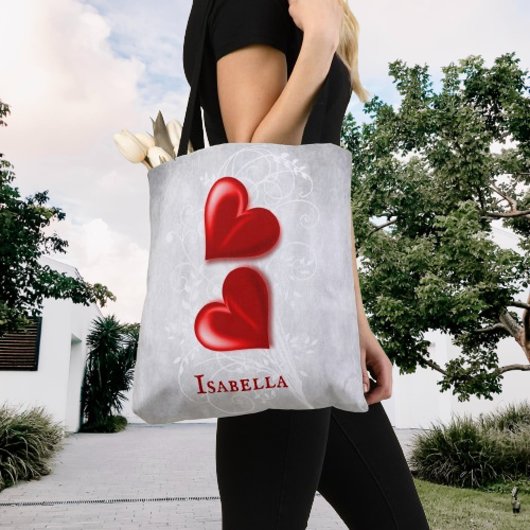 Red Hearts Personalisiert Tote Bag Tasche
