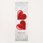 Red Hearts Personalisiert Yoga Mat Yogamatte (Vorderseite)