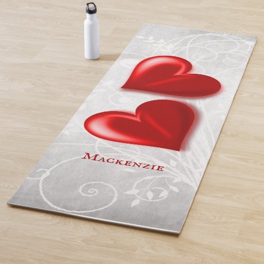 Red Hearts Personalisiert Yoga Mat Yogamatte (Beispiel)