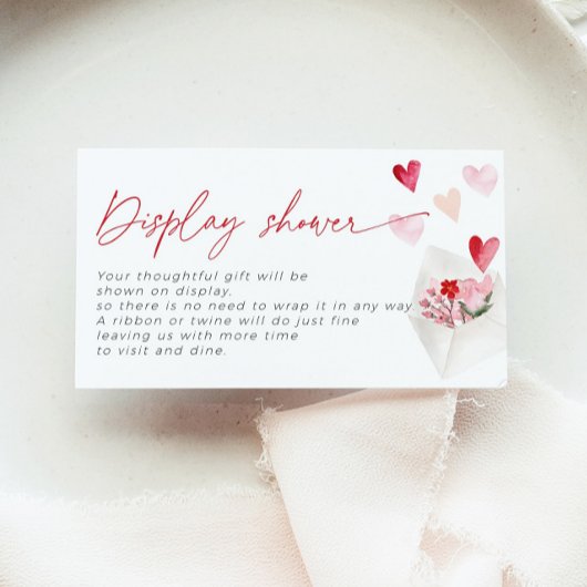 Red Hearts Post Valentine Display Shower Bridal Begleitkarte