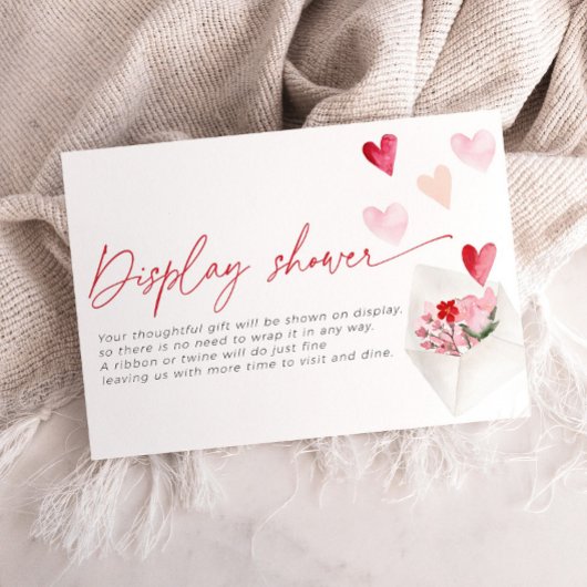 Red Hearts Post Valentine Display Shower Bridal Begleitkarte