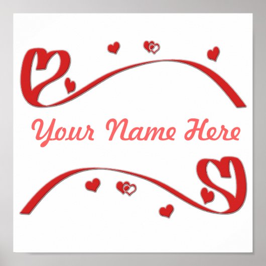 Red Hearts Poster (Vorne)