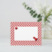 Red Hearts Postkarte (Stehend Vorderseite)