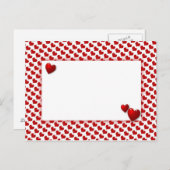 Red Hearts Postkarte (Vorne/Hinten)