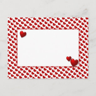 Red Hearts Postkarte