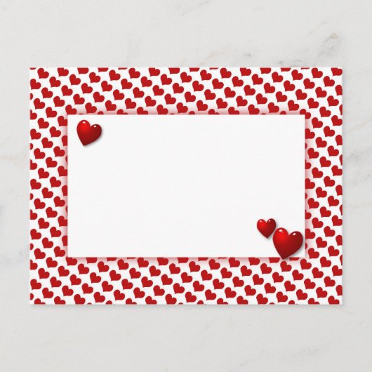 Red Hearts Postkarte (Vorderseite)