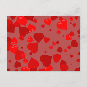 Red Hearts Postkarte