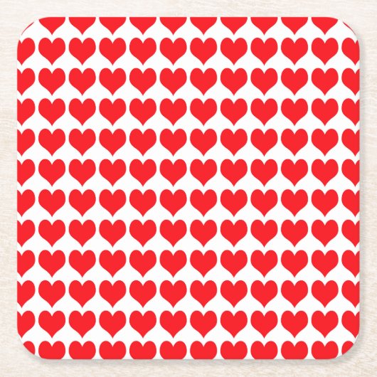 Red Hearts Rechteckiger Pappuntersetzer (Vorderseite)