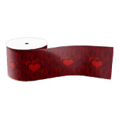 Red Hearts Ribbon Ripsband (Spule)