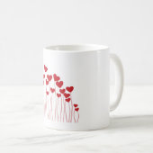 Red Hearts Romantic Mug – Love Gift for Couples Kaffeetasse (VorderseiteRechts)