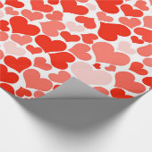 Red Hearts Romantische Liebe Niedlich Girly Birthd Geschenkpapier (Ecke)