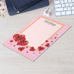 Red Hearts & Rose Glitzer Grosser Notepad Notizblock<br><div class="desc">Unser großes Notizblock Red Hearts & Rose Glitzer verfügt über mehrere rote Prismherzen und eine Single rote Rose mit grünen Blätter. Das Design wird auf einem rosa Glitzer-Hintergrund platziert, um diese besondere Touch hinzuzufügen. Das Interieur des Designs ist dunkelrosa und von einer goldenen Grenze gerahmt. In der Mitte befindet sich...</div>