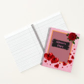 Red Hearts & Rose Glitzer Notizblock (Innenseite)