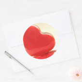 Red Hearts Runder Aufkleber (Umschlag)