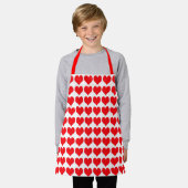 Red Hearts Schürze (Getragen)