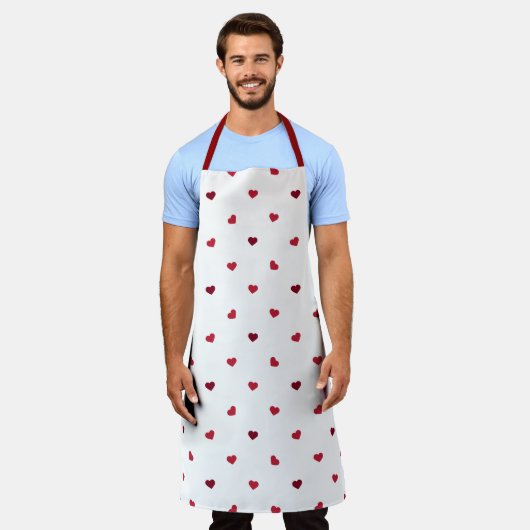 Red Hearts Schürze (Getragen)