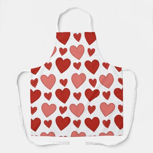 Red Hearts Schürze (Vorderseite)