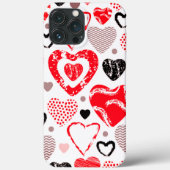 Red Hearts Seamless Pattern Case-Mate iPhone Hülle (Rückseite)