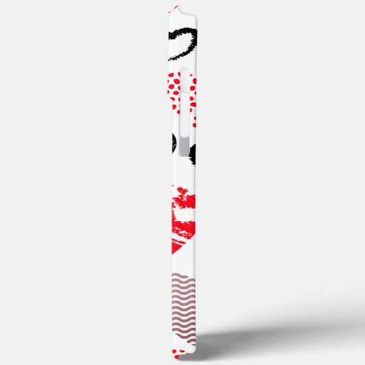 Red Hearts Seamless Pattern Case-Mate iPhone Hülle (Rückseite / Links)