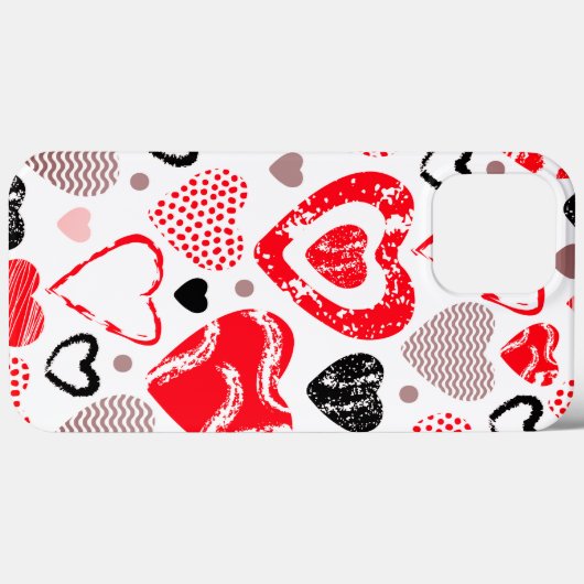Red Hearts Seamless Pattern Case-Mate iPhone Hülle (Rückseite (Horizontal))