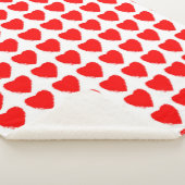 Red Hearts Seamless Pattern Sherpadecke (3/4)