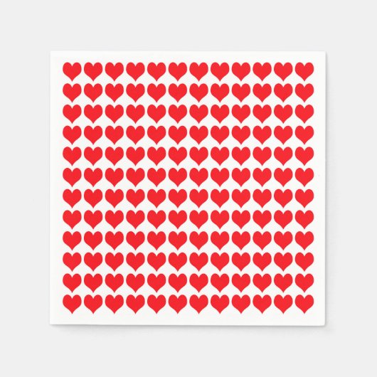 Red Hearts Serviette (Vorderseite)