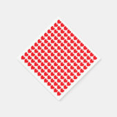 Red Hearts Serviette (Ecke)