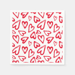 Red Hearts Serviette