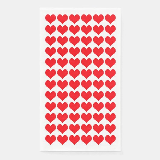 Red Hearts Serviette (Vorderseite)