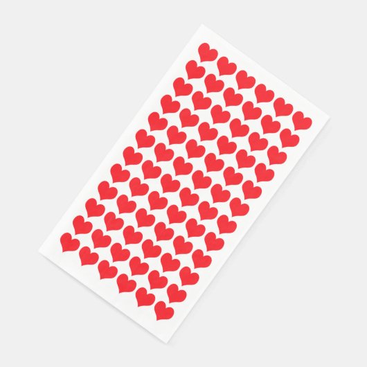 Red Hearts Serviette (Ecke)