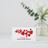 Red Hearts, Speed Verabred Event Organisator Visitenkarte (Stehend Vorderseite)