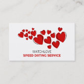 Red Hearts, Speed Verabred Event Organisator Visitenkarte (Vorderseite)