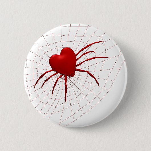 Red Hearts Spider Button (Vorderseite)