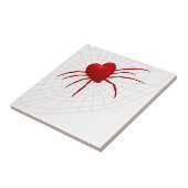 Red Hearts Spider Fliese (Seite)