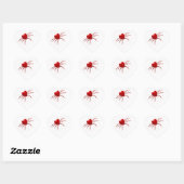 Red Hearts Spider Herz-Aufkleber (Blatt)