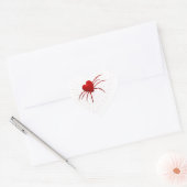 Red Hearts Spider Herz-Aufkleber (Umschlag)